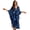Gradient Blue Dog Paw, variant on Women's Plus Size Kaftan Beach Coverup for Summer V-neck Maxi Beach Dress Pink Cherry Flower Print Vacation Outfits Batwing Sleeves Caftan Dress for Ladies