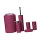 thumbnail image 5 of Juego de accesorios de baño de 6 piezas con diseño moderno, jabonera, escobilla de inodoro, jabón Rosa roja, 5 of 9