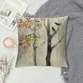 thumbnail image 2 of RUIYC Hopyeer Vintage Rustic Wood Background Forest Trees Decor Throw Pillow Covers Watercolor Colorful Feather Home Sofa Chair Cushion Case, 2 of 5