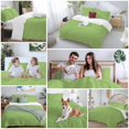thumbnail image 6 of Green Bedding 3 Piece Duvet Cover Set Queen Size, Solid Color Simple Abstract Fashion Light Color Soft Microfiber Comforter Cover with Zipper Closure & Pillowcases, FadeResistant Quilt Cover, 6 of 9