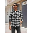 thumbnail image 3 of COOFANDY Mens Flannel Shirts Wrinkle Free Casual Stylish Shirt Lightweight Button Down Plaid Shirts Jacket, 3 of 3