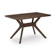 thumbnail image 3 of Plank+Beam 48" Verso Rectangular Dining Table for 6, Solid Wood Cross Leg Kitchen Table, Walnut, 3 of 10