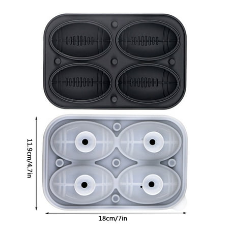 

xaoyunyn 4 Hole Ice Maker Easy Release Ice with Cover Space Saving Design Water Injection Food Grade Material for Beverages 18x11.9x5.5cm Black