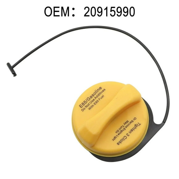 OEM Compatible Fuel Tank Gas Cap in Bright Yellow Fits for Chevy and Cars