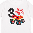 thumbnail image 4 of Inktastic Monster Truck How I Roll 3rd Birthday Boys Long Sleeve Toddler T-Shirt, 4 of 5