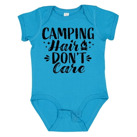 

Inktastic Camping Hair Dont Care with Campfire Gift Baby Girl Bodysuit