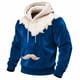 thumbnail image 5 of Ceisia Cozy Fleece-Lined Mens Loose Fit Santa Style Color Block Hooded Sweatshirt Gifts, 5 of 5