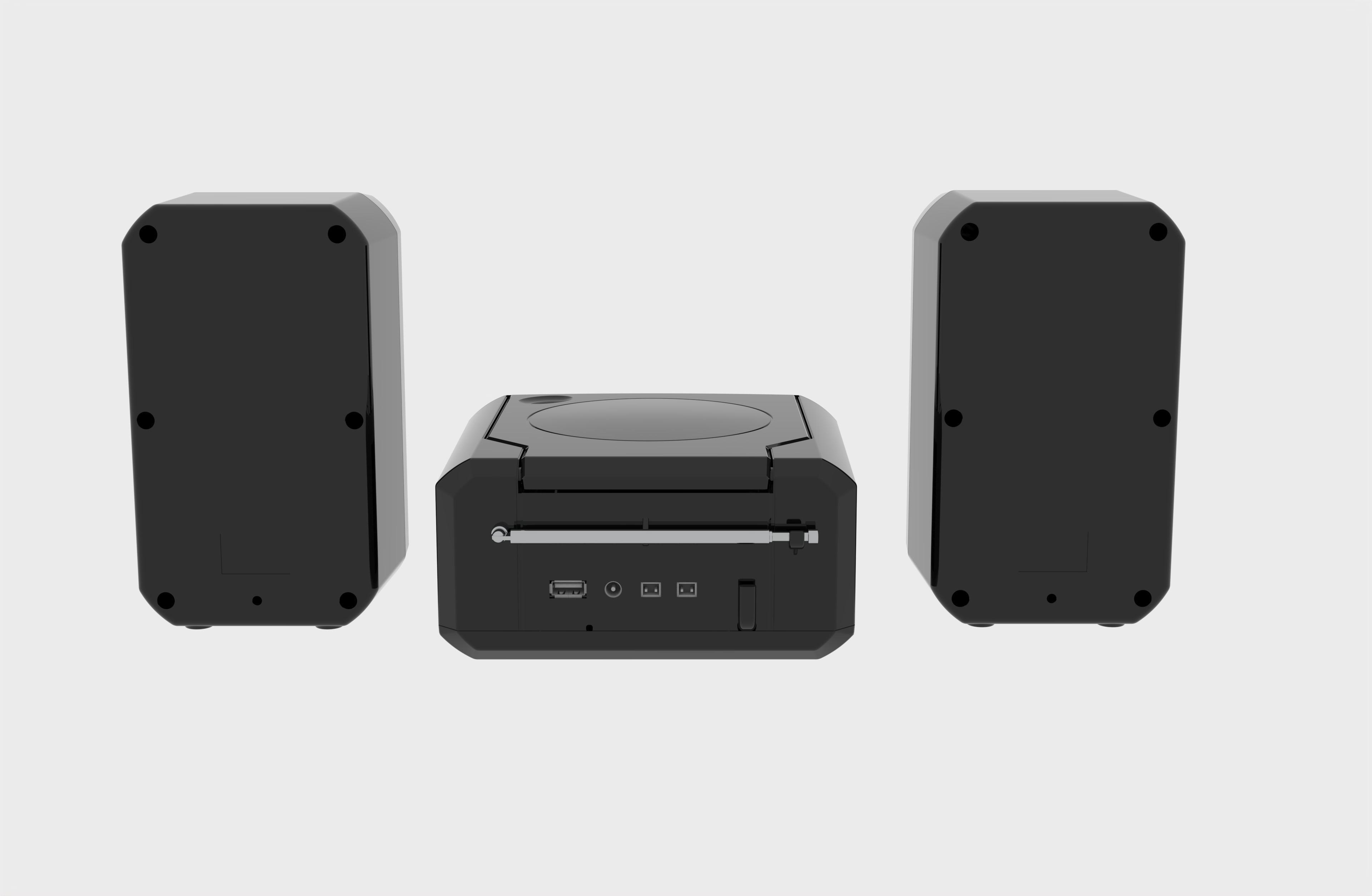 Magnavox Bluetooth 3-in-1 CD Shelf System with FM Stereo, Compact CD Player with Bluetooth Streaming, AUX Input, LCD Display, Top-Loading CD Player, Black