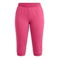 thumbnail image 5 of RYRJJ Capri Pants for Women Casual Pull On Strech Yoga Capris Work Jeggings Plus Size Workout Athletic Cropped Pants with Pockets(Pink,5XL), 5 of 8