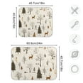 thumbnail image 4 of Yayeee Dish Drying Mat for Kitchen Counter 18"x24" Microfiber Absorbent Pad, Beige Christmas Forest, 4 of 7