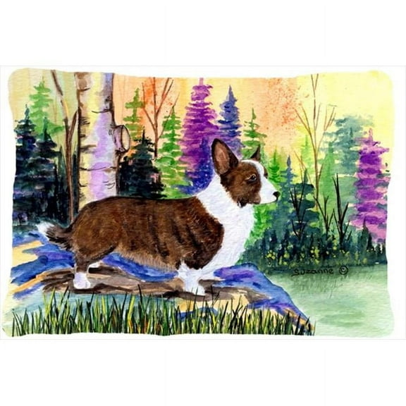 Carolines Treasures  12 x 16 in. Corgi Decorative Indoor & Outdoor Fabric Pillow