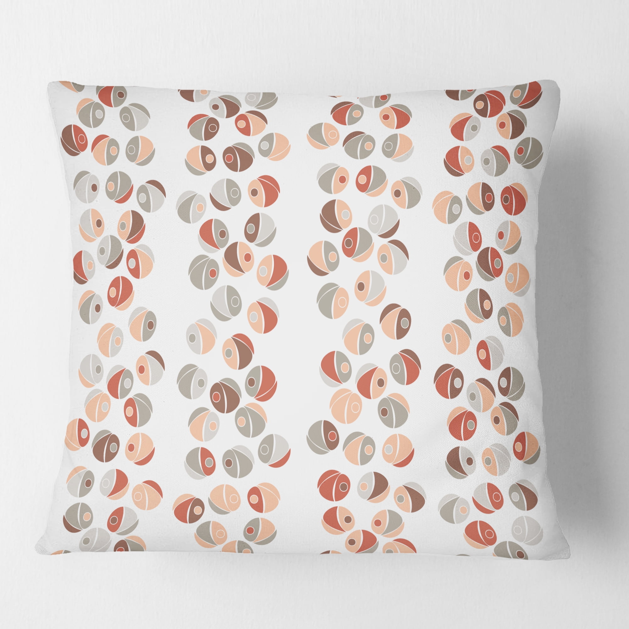 Designart Retro Abstract Design XIX' Mid-Century Modern Throw Pillow - 18x18