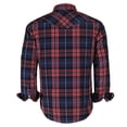 thumbnail image 2 of Coevals Club Mens Pearl Snap Plaid Western Cowboy Button Up Long Sleeve Shirts Red Black White 12 Small, 2 of 7