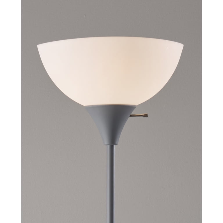 Mainstays 72 inch Silver Combo Floor Lamp with Reading Lamp Modern