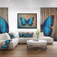 thumbnail image 3 of Designart - Papillon Vintage Bleu - Impression sur Toile Encadrée d'Art Floral, 3 of 4