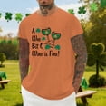 thumbnail image 6 of Ankishi St. Patrick's Day T-Shirts for Men Clover Wine Glass Casual Graphic Tees Fashion Holiday Tops Everyday Wear, 6 of 8