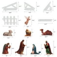 thumbnail image 5 of 10 PCS Outdoor Nativity Scene Lighted Christmas Family Yard Decoration Nativity Sets Weatherproof, White, 5 of 11