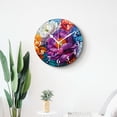 thumbnail image 4 of 10 Inch Wall Clock Battery Operated Silent Clock Decorative for Office, Kitchen, Outdoor, Living Room，Bouquet Flowers attractive, 4 of 4