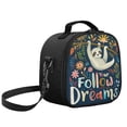 thumbnail image 2 of Yspwyqan Cute Flower Sloth Kids Insulated Lunch Tote Double-Insulated Lunch Bag Holds Lunch Box, Water Bottle, & Snacks Easy to Clean Suitable for Preschool and Elementary School Age Children, 2 of 6