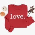 thumbnail image 5 of vigerkar Women's Love Graphic Sweatshirts Cute Long Sleeve Crewneck Pullover Tops (Red, M), 5 of 5
