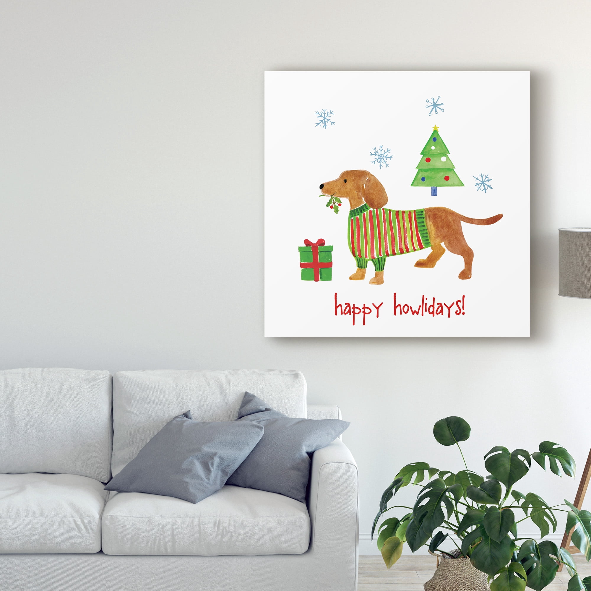 Trademark Fine Art 'Christmas Puppers IV' Canvas Art by Farida Zaman