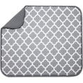 thumbnail image 4 of Reversible XL Microfiber Dish Drying Mat for Kitchen, 18 Inch x 24 Inch, White Trellis, 4 of 6