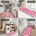 thumbnail image 5 of Pink and Yellow Feather Pattern Kitchen Rugs Sets Of 3,Kitchen Runner Rugs Non Skid Washable,Decorative Kitchen Floor Mats for Kitchen,Sink,Laundry,17"x30"+ 17"x47" + 17"x59", 5 of 6