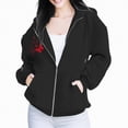 thumbnail image 2 of Towmus Women Cute Giaphics Full Zip Up Hoodie Cotton Jacket with Pockets Aesthetic Sweatshirt, 2 of 4