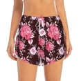 thumbnail image 4 of Lsque Rose Flowers Printed Women's Running Shorts with Liner Pockets,Elastic Quick Dry Workout Athletic Gym Yoga Shorts,Womens High Waist Shorts-Medium, 4 of 9