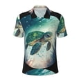 thumbnail image 2 of Daiia Watercolor Turtle5 Pattern Men’s Polo Shirts,Solid Deck Shirt,Classic Fit, Breathable Cotton Polo for Casual and Sport Wear-X-Large, 2 of 7