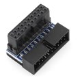 thumbnail image 4 of Adaptador de extensión USB 3.0 de 20 pines macho a hembra para placa base (ángulo ascendente), 4 of 7