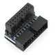 thumbnail image 4 of Adaptador de extensión USB 3.0 de 20 pines macho a hembra para placa base (ángulo ascendente), 4 of 7