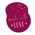thumbnail image 1 of Inkdotpot Real Rose Gold Foil Made With Love Text Tags Favor Hang Paper Tags 100 Pieces, 1 of 6