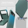 thumbnail image 3 of for Samsung Galaxy Z Flip 4 Case (2022) with Hinge Protection, Sandstone Texture, Hard PC + Soft TPU Hybrid Protective Case for Galaxy Z Flip4 5G - Green, 3 of 14