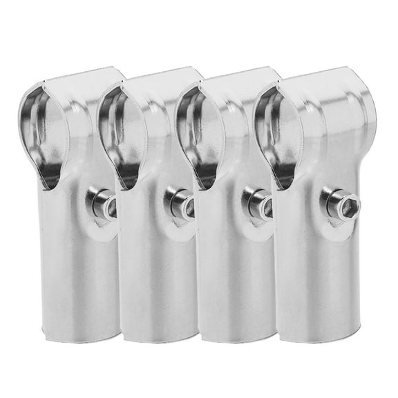 FRCOLOR 4pcs T Pipe Steel Stainless Connector Chain Link Fence Parts End Rail T Clamp For T Clamps Into Pipe Fence Reinforcement