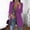 #1-Purple, variant on Womens Plus Size Tops,Womens Blouses,Women Solid Long Sleeve Office Coat Cardigans Suit Long Jacket Tops Shirt