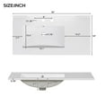 thumbnail image 4 of Harper & Bright Designs 36" Bathroom Vanity with Ceramic Sink Combo, Bathroom Cabinet with Ceramic Top and 5 Drawers & 2 Soft Close Doors, White, 4 of 16