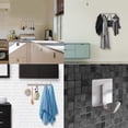 thumbnail image 4 of smartpeas Wall Coat Rack Coat Rack Rustproof Stainless Steel - Holds up to 30kg - 6 Fixed Hooks + 1 Free Self Adhesive Hook - Simple Brushed Finish - No Sharp Edges 2X 6-Hooks Stainless Steel, 4 of 7