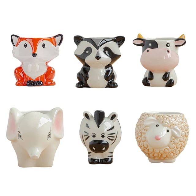 Mini Cartoon Animal Ceramic Succulent Flower Pot Cute Cactus Planter Desk Decor-6-