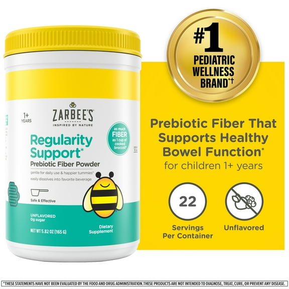 Zarbee's Children's Regularity Support* Prebiotic Fiber Powder, 5.82 oz
