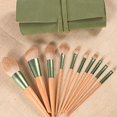 thumbnail image 4 of Juego de brochas de maquillaje, 10 piezas de madera de haya + paquete jack, brochas, base en polvo, colorete, fibra, pluma de belleza, herramientas de maquillaje, 4 of 5
