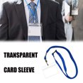 thumbnail image 2 of ID Badge Holder with Lanyards,Clear Plastic Name Tags Badge ID Card Holders,Double-Sided Transparent Work Card Holder,Vertical ID Badge Holder for Offices, Staff, Students, Employees, 2 of 5