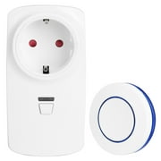 Wireless Power Outlet Remote Control Socket - 2-Way Household Appliances Controller (Blue EU Plug 250V)