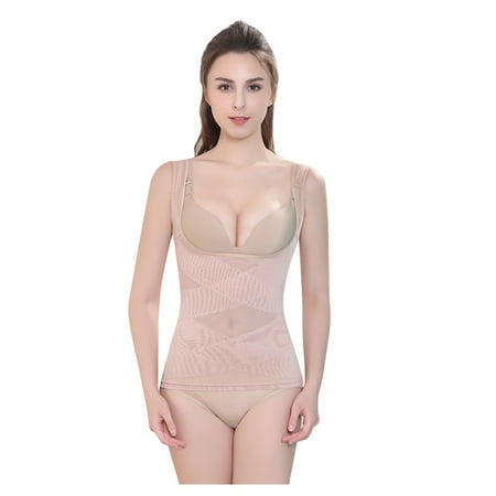 

Fesfesfes Ladies Mesh Splicing Body Shaper Plus Size Women Corset with Shoulder Strap Shapewear Plus Size Clearance $10