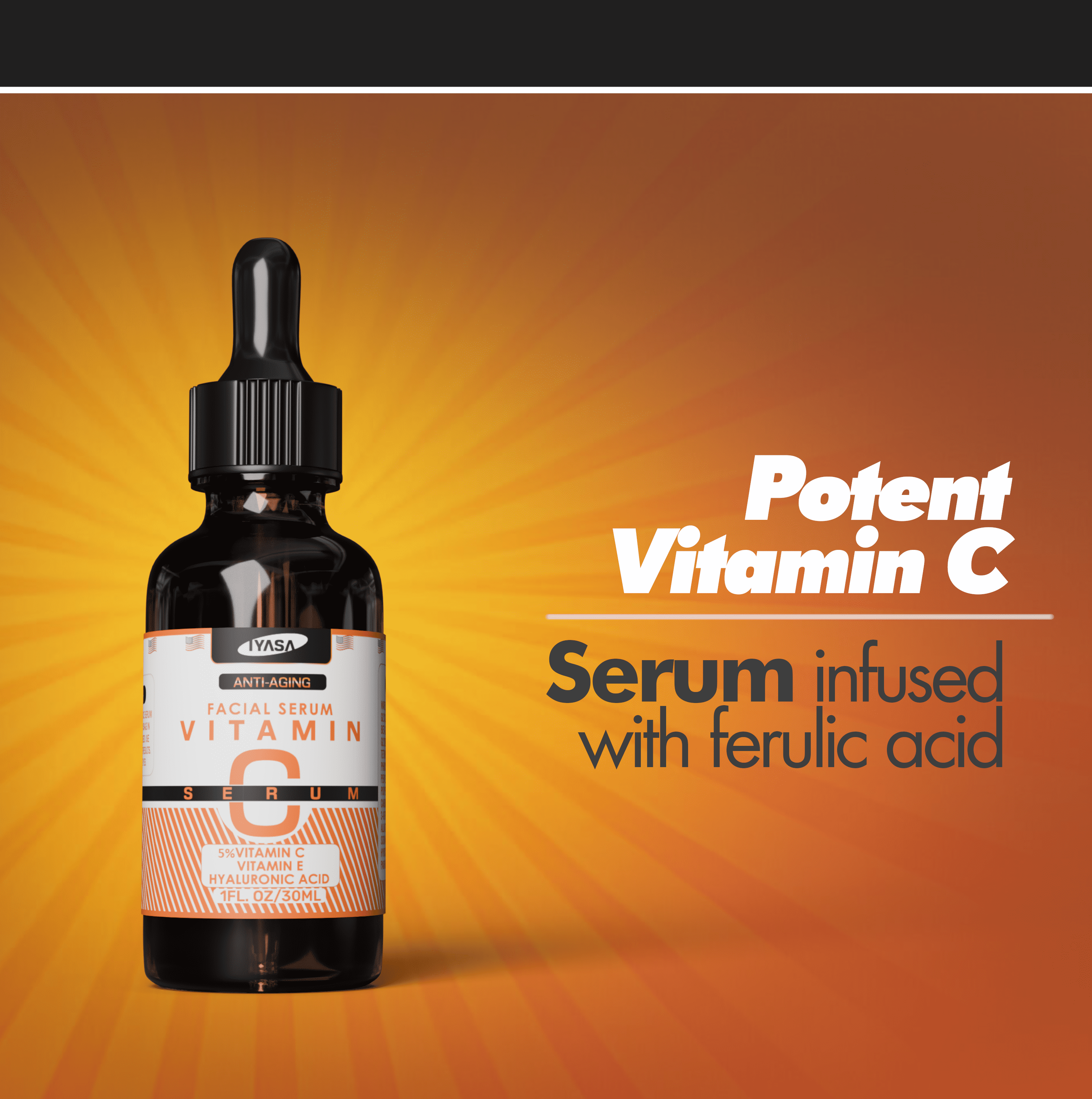 Premium 5% Vitamin C Serum For Face with Hyaluronic Acid, Retinol & Amino Acids - Boost Skin Collagen,Hydrate & Plump Skin, Anti Aging & Wrinkle Facial Serum 30ml