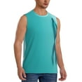 thumbnail image 2 of Fuzoiu a Teal Ribbonin Print Men's Sleeveless T-shirt,Sleeveless Tee Shirts,Quick-Dry Athletic Tank Top for Gym, Running, Sports & Outdoor Activities-X-Large, 2 of 7