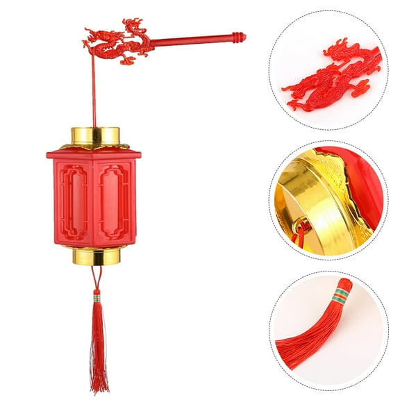 MLINS Red Plastic Lantern for Decoration Use Perfect for Festive Atmosphere Wedding Birthday Party 6 Inch