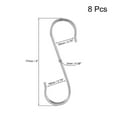 thumbnail image 2 of Stainless Steel S Hooks 3" S Shaped Hook Hangers for Kitchen Bathroom Bedroom Storage Room Outdoor Multiple Uses 8pcs, 2 of 3