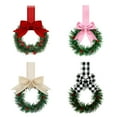 thumbnail image 4 of Shoreew Christmas Kitchen Cabinet Wreath with Ribbon Small Red Berry Window Wreath with Bow for Farmhouse Front Door Christmas Party Decoration, 4 of 7