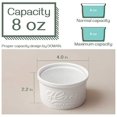 thumbnail image 3 of 8 oz Ramekins - Ramekins 8 oz Oven Safe Porcelain Ramekins for Creme Brulee, ason Style Souffle Ramekins for Baking Ramekin Bowls, Set of 6, White, 3 of 8